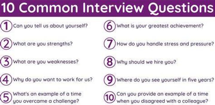 What are the examples of common job interview questions?
