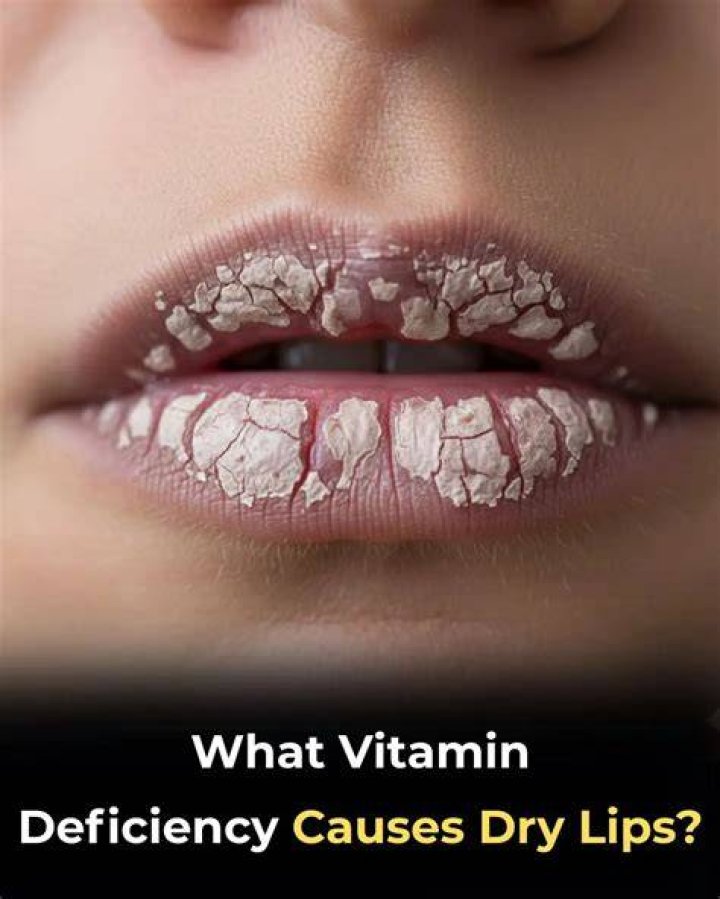 What deficiency causes lips to peel?