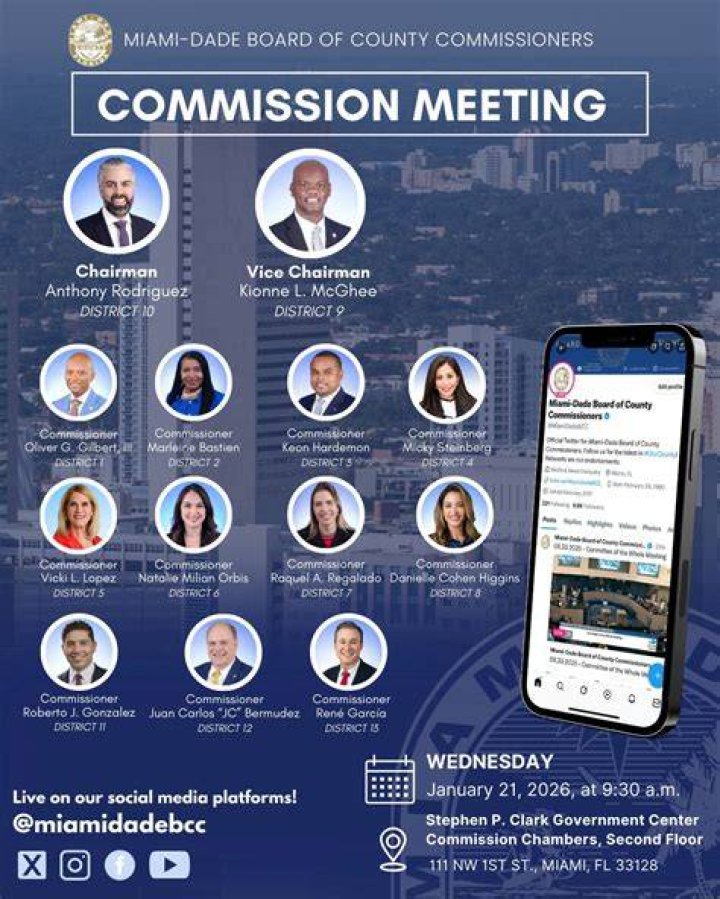 What do Miami-Dade County commissioners do?