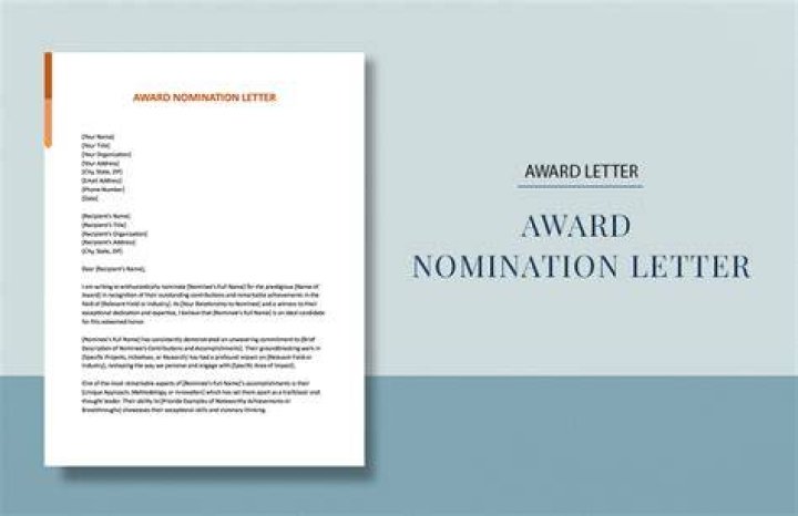 What do you say when nominating someone for an award?