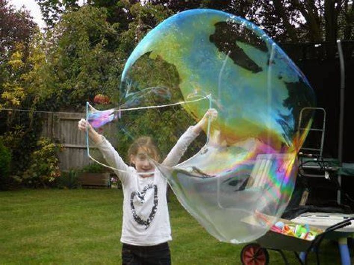What do you use to make giant bubbles?