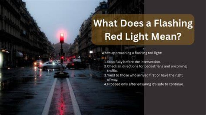 What does a flashing red light mean in PA?