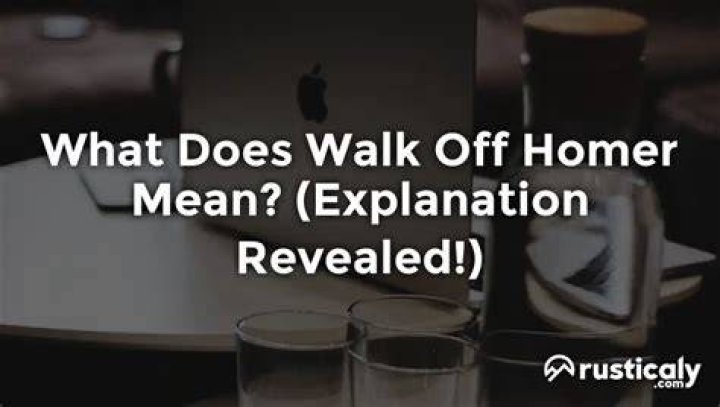 What does it mean by walk it off?