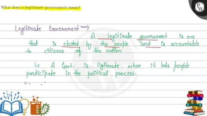 What does legitimate government mean?