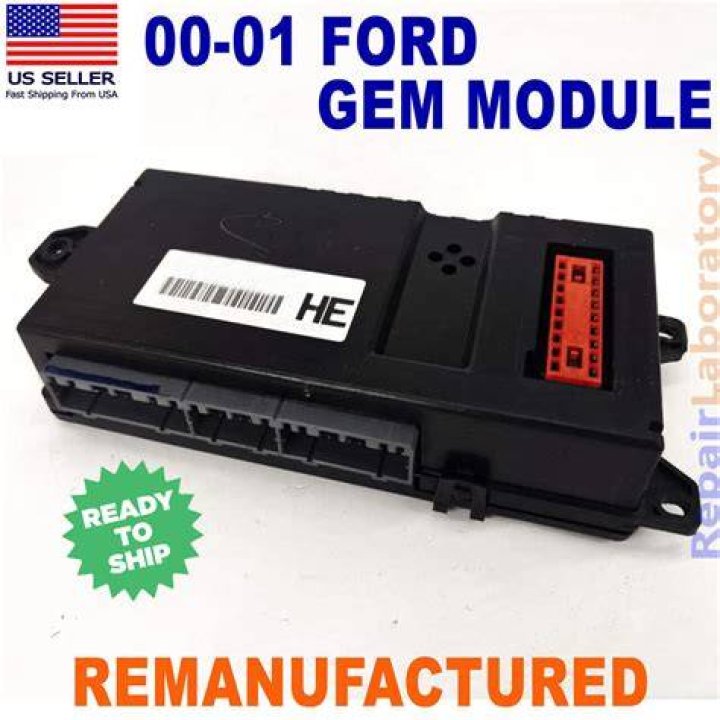 What does the GEM module control on a 2001 f150?