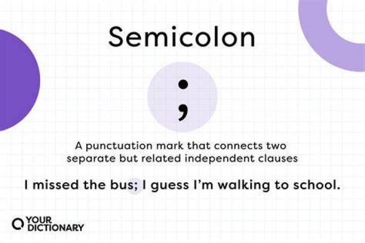 What does the semicolon symbolize?