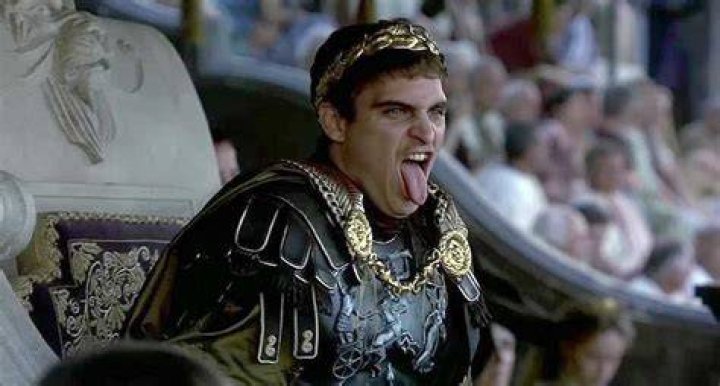 What happens to Commodus in Gladiator?