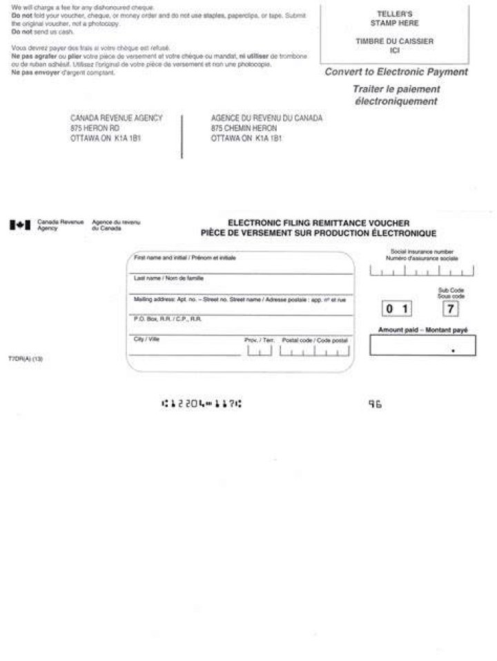 What is a CRA remittance voucher?