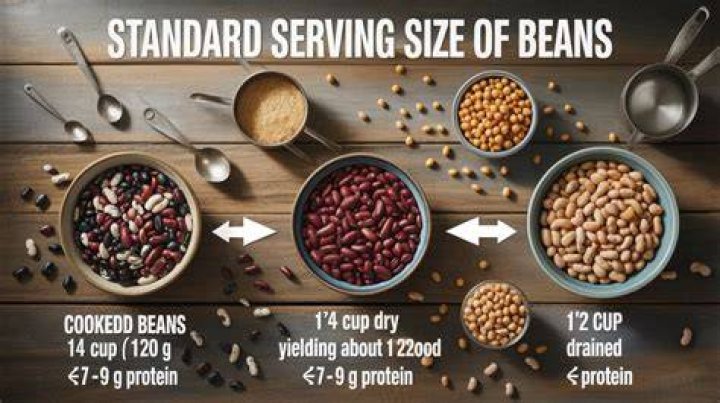 What is a serving size of beans and rice?