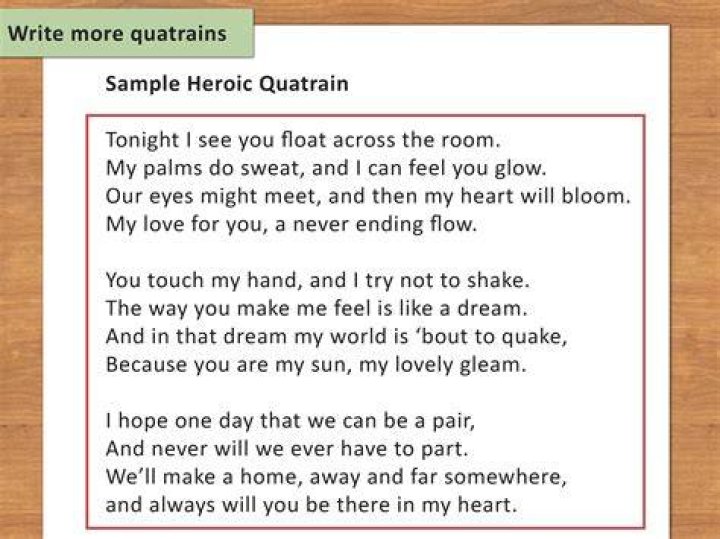 What is an example of a quatrain poem?