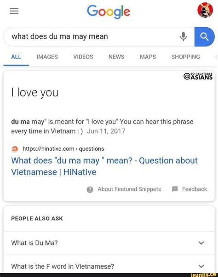 What is Du Ma mean?