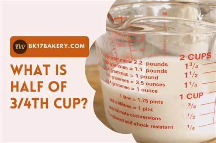 What is half of 3/4 of a cup of sugar?