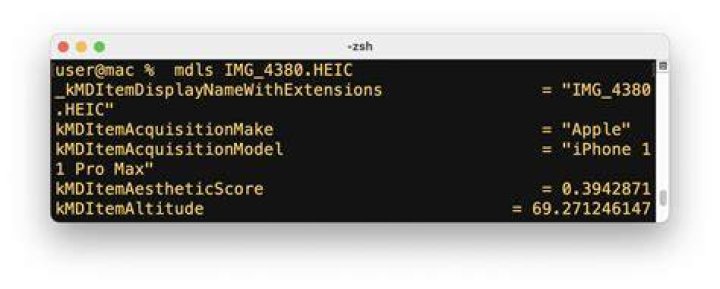 What is MDLS command?