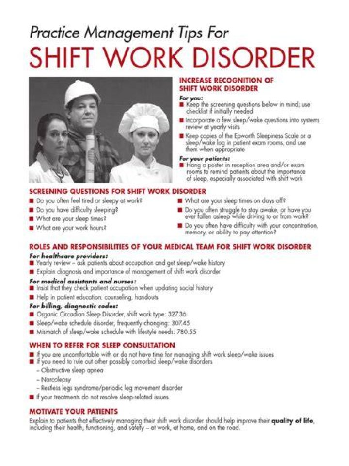 What is prescribed for shift work disorder?