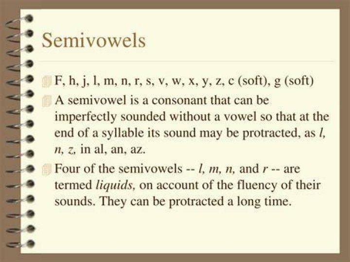 What is semivowel and example?