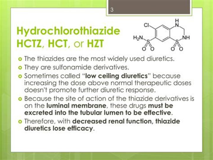 What is the use of hydrochlorothiazide HCTZ?