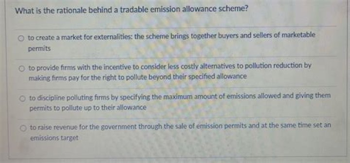 What is tradable emission allowance?