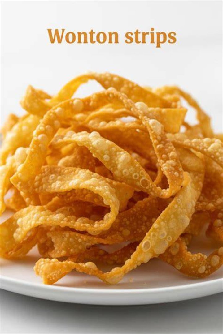 What is wonton strips made of?