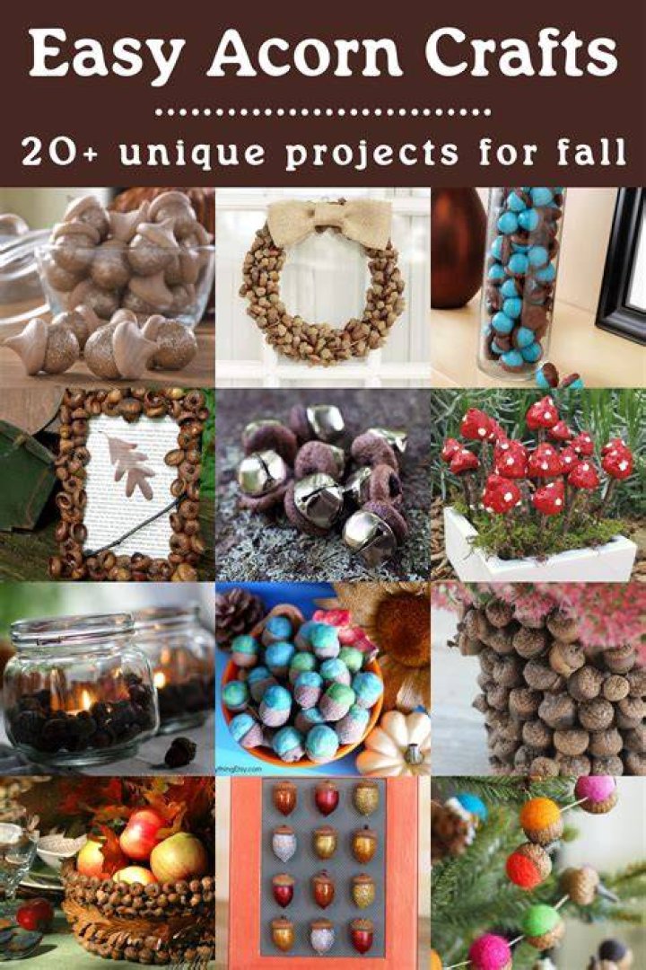 What kind of crafts can I do with acorns?