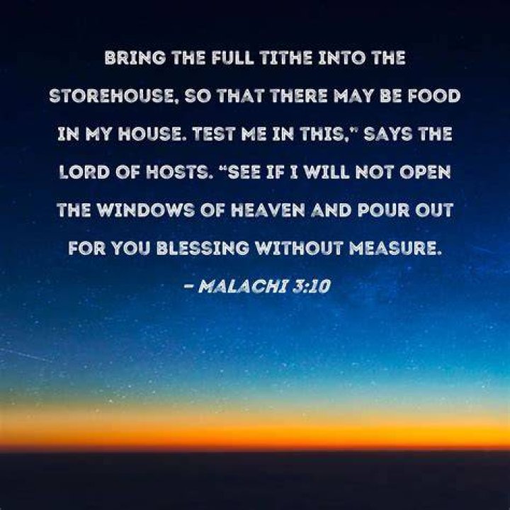 What Malachi says about tithing?