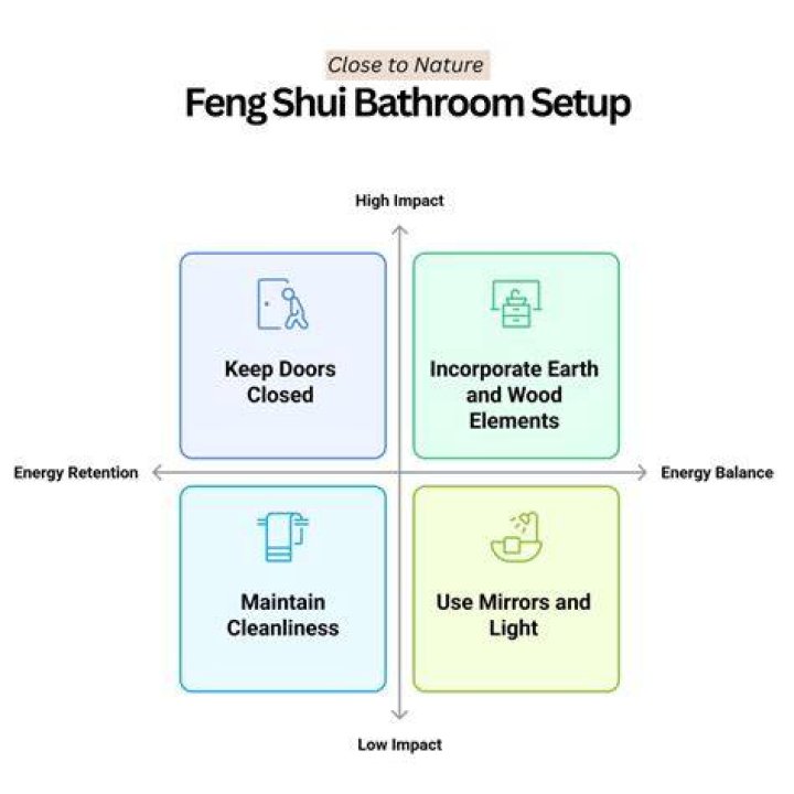 What should be in a bathroom feng shui?