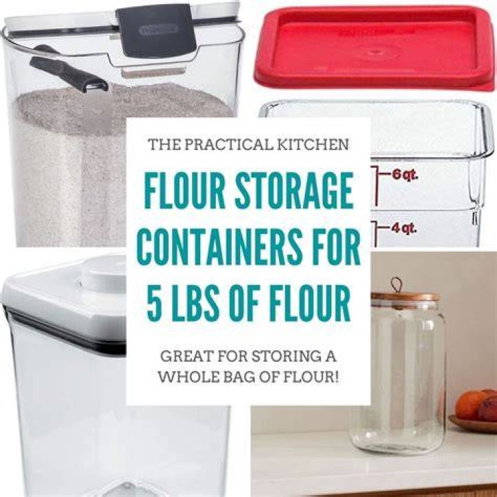 What size container will hold a 5 pound bag of flour?