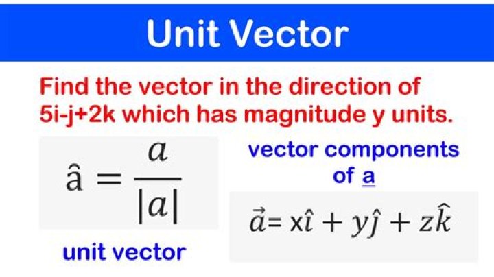 What units are used for vectors?