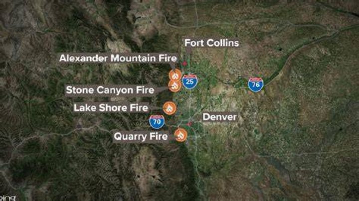 Where are the wildfires in Colorado located?