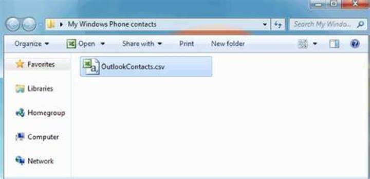 Where are windows phone contacts stored?