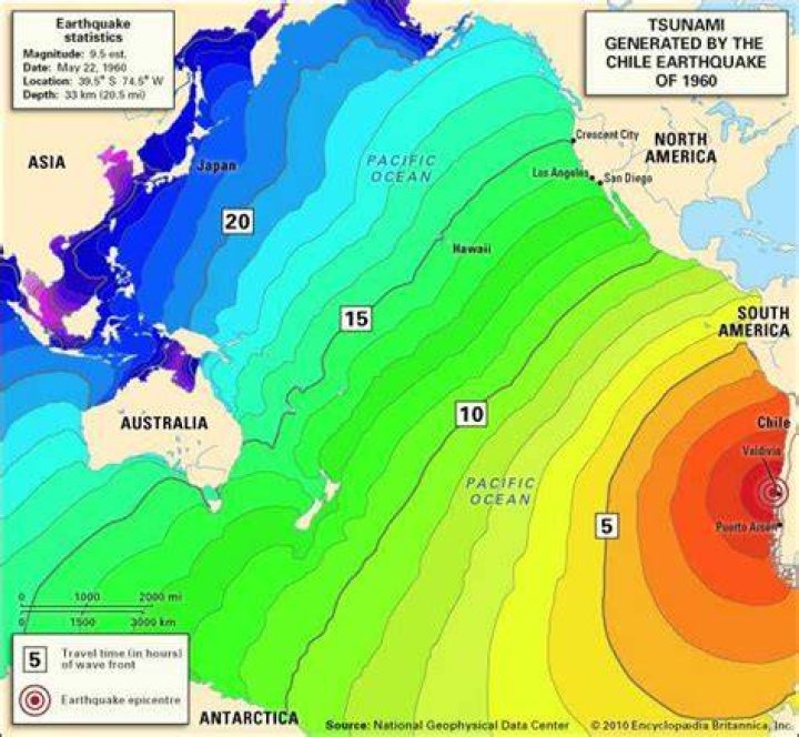 Where was the epicenter of the great Chilean earthquake?