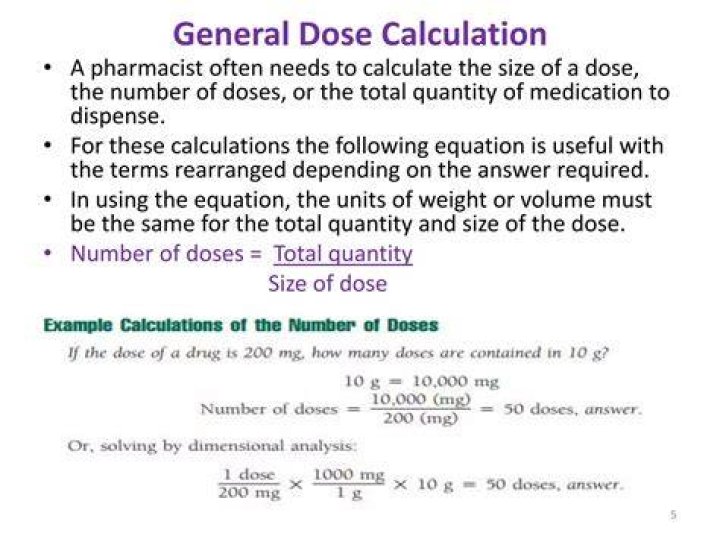 Which is the correct way to calculate medication doses?