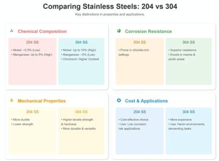 Which steel is better 304 or 204?