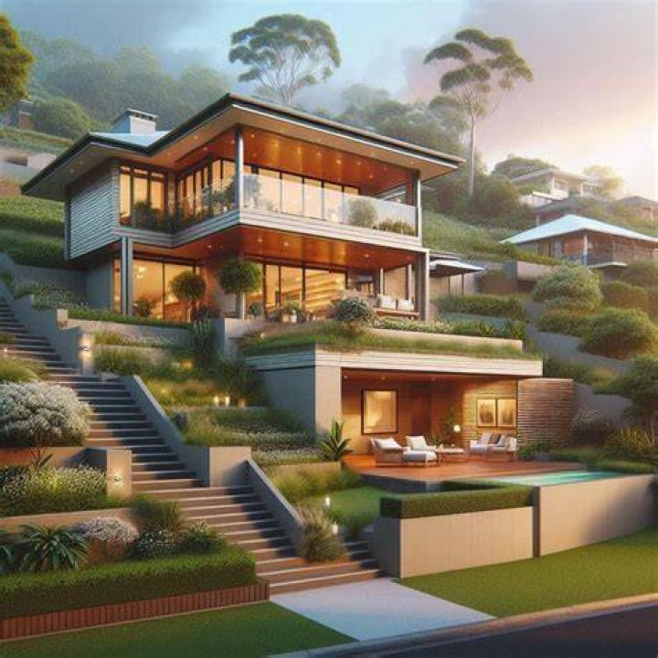 Which type of house might be best suited for a sloping lot?