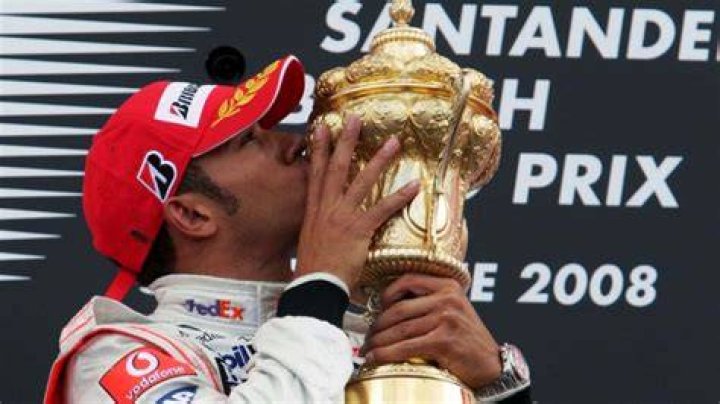 Who was Lewis Hamilton with in 2008?